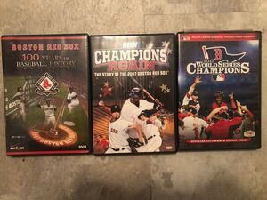 Lot of 3 Boston Red Sox MLB DVD's 2007- 2013- 100 Years of Baseball History RSOX